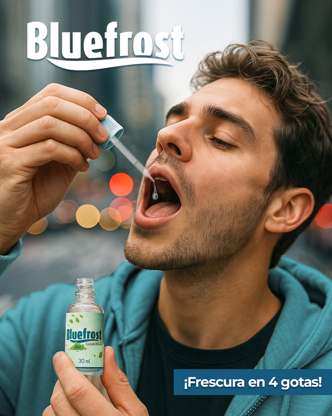 Bluefrost 4 gotas y fuera mal aliento!
