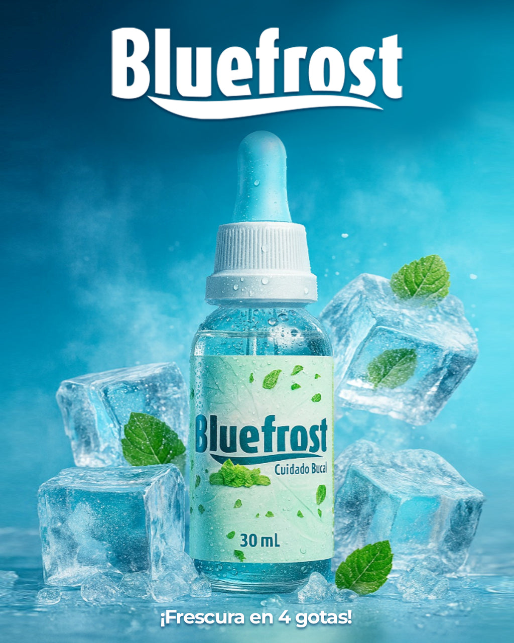 Bluefrost 4 gotas y fuera mal aliento!