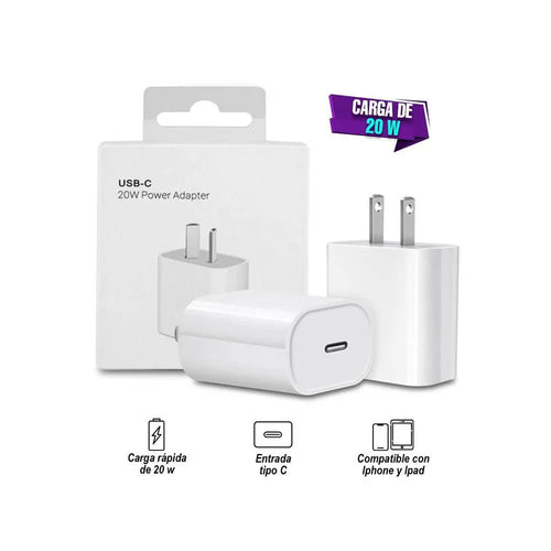 Adaptador de corriente Apple USB-C de 20 W ORIGINAL